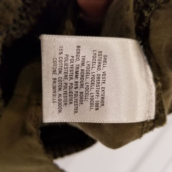 Anthropologie Women's Olive Green Polka Dot Joggers Sz S Pants Drawstring Waist - Picture 6 of 6